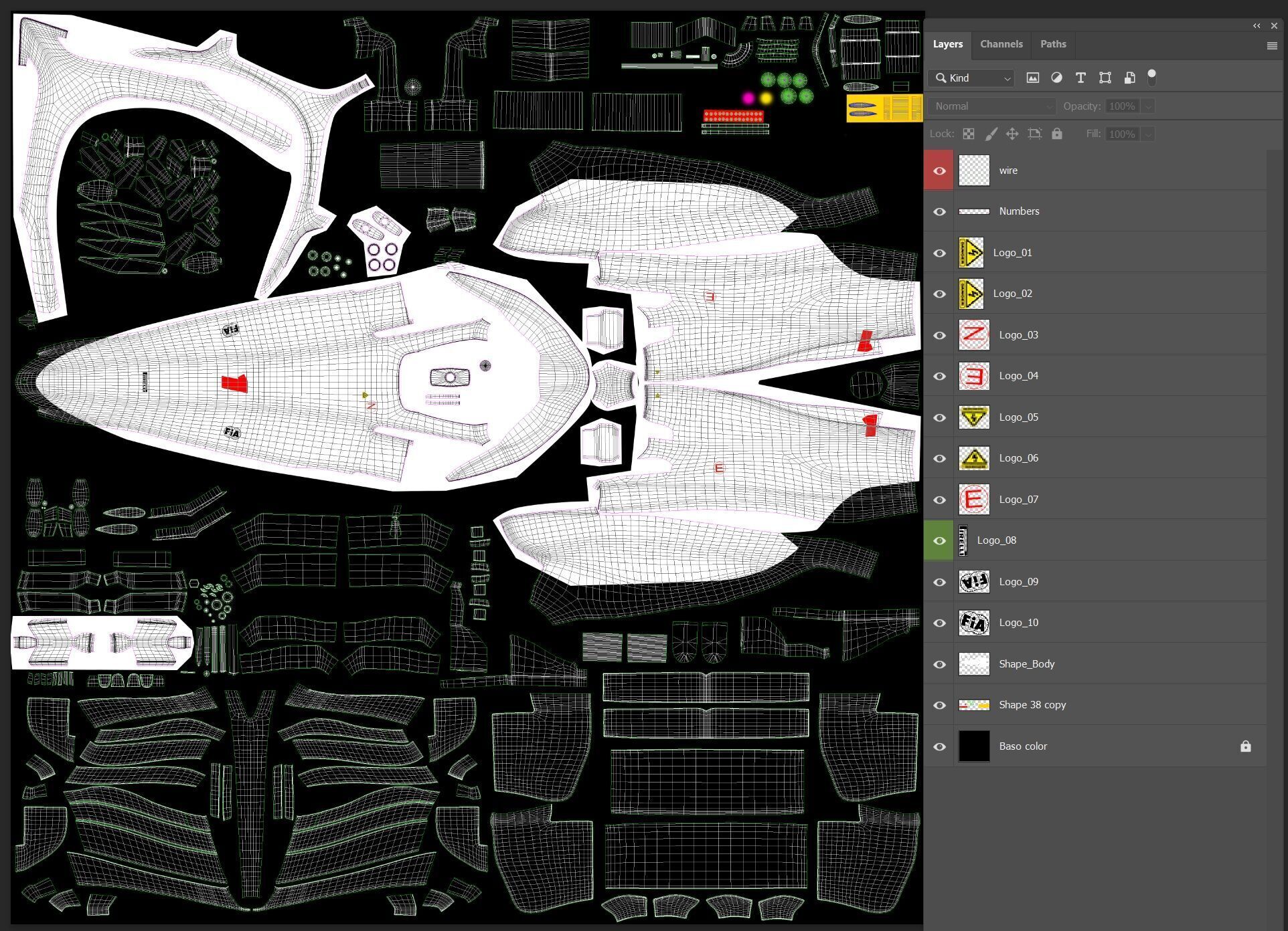 F1 Generic Car 2025 Template 3D model_12