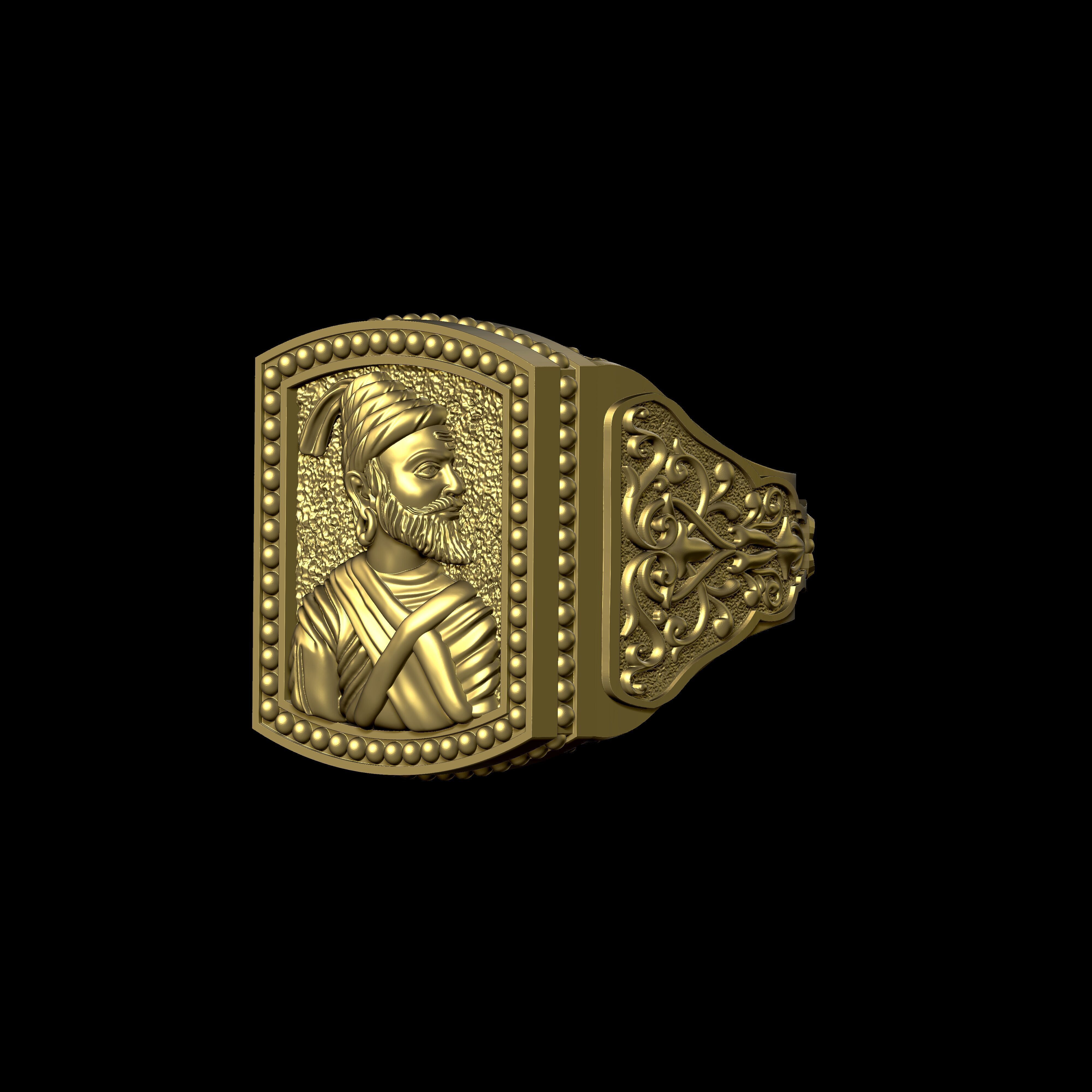 SHIVAJI RING 3D print model_16