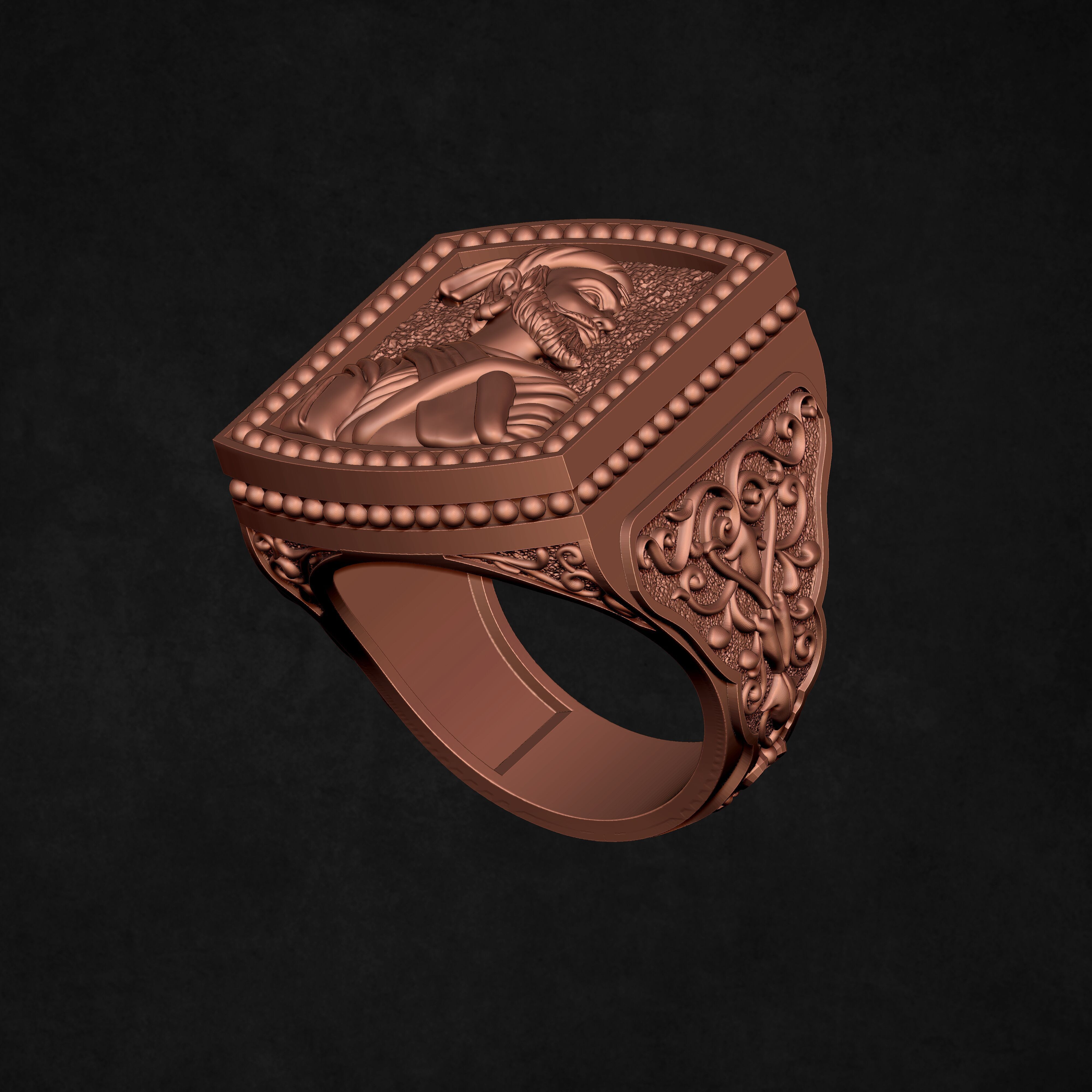 SHIVAJI RING 3D print model_13