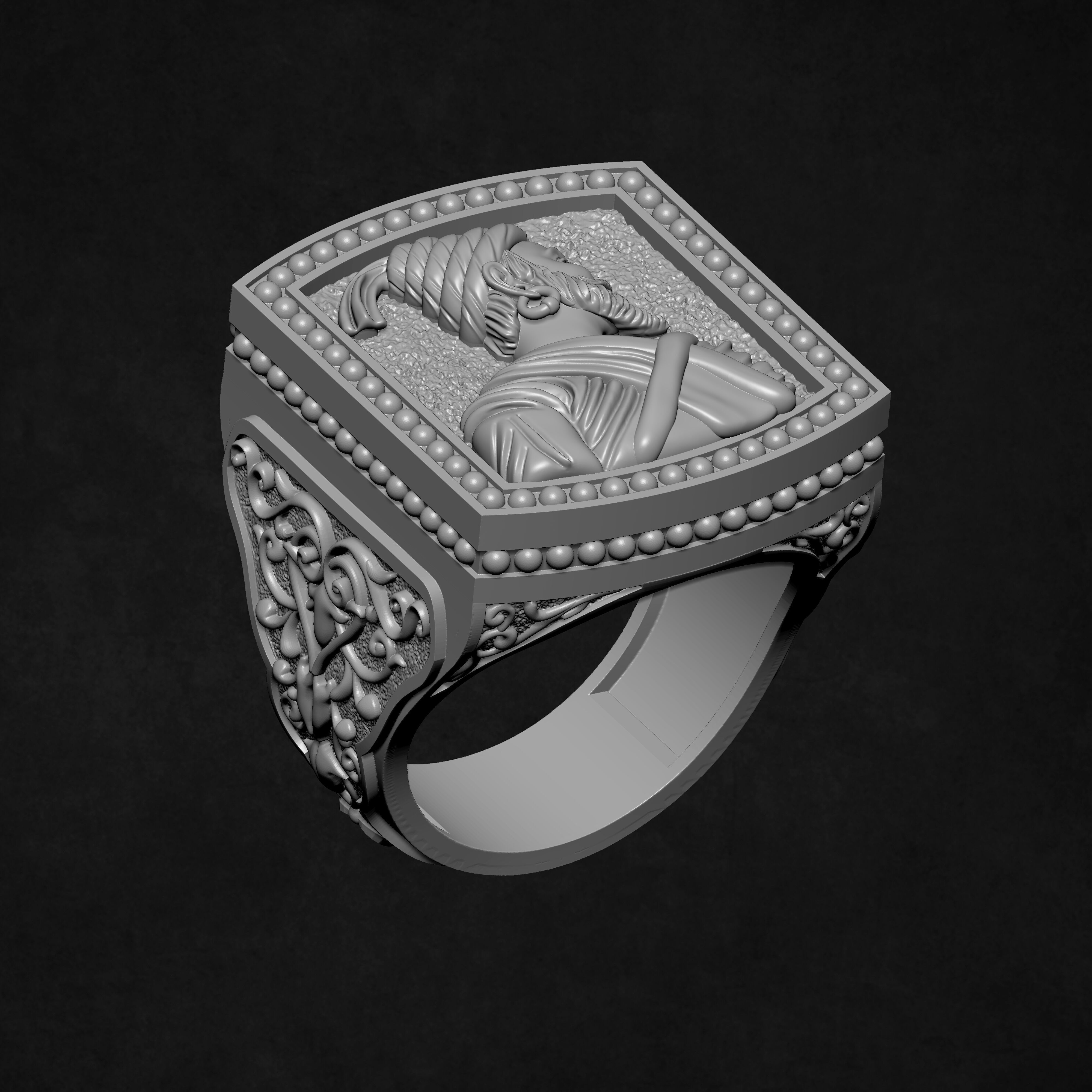 SHIVAJI RING 3D print model_12