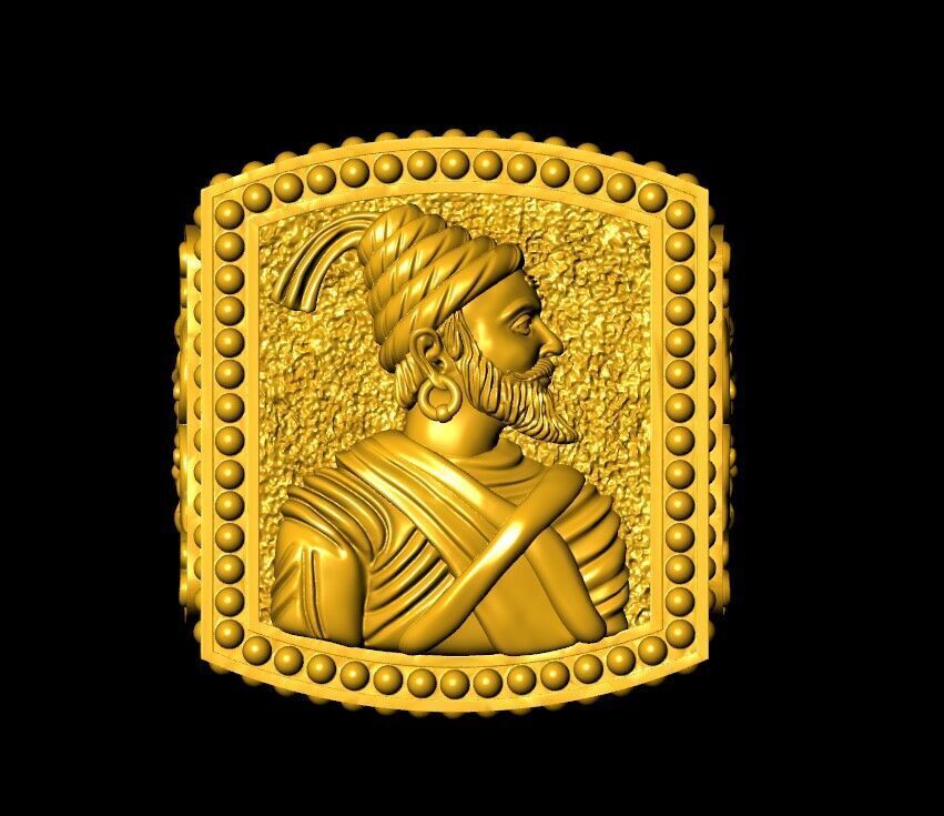 SHIVAJI RING 3D print model_7