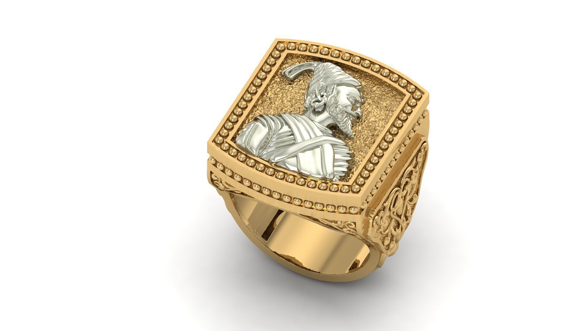 SHIVAJI RING 3D print model_1