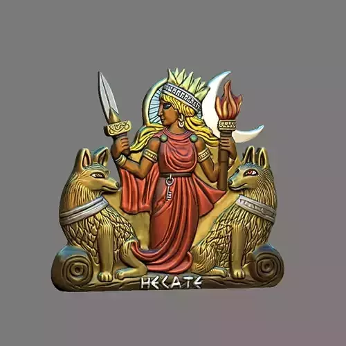 Hecate Goddess Sculpture Relief statue
