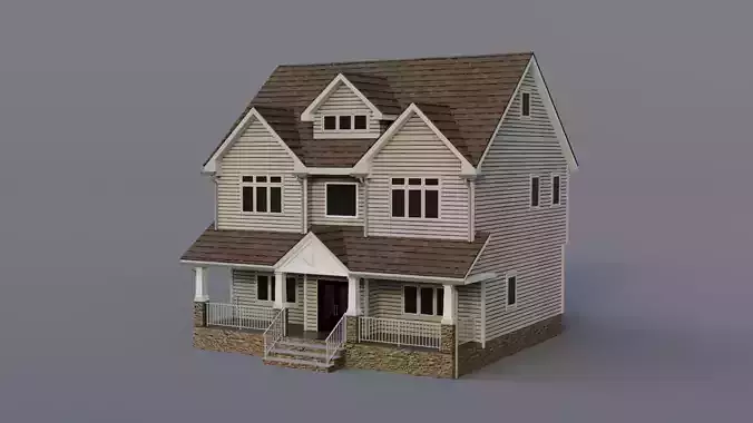 Low Poly House 22 Low-poly 3D model