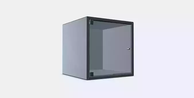 EKET Wall cabinet with glass door 1 Low-poly 3D model
