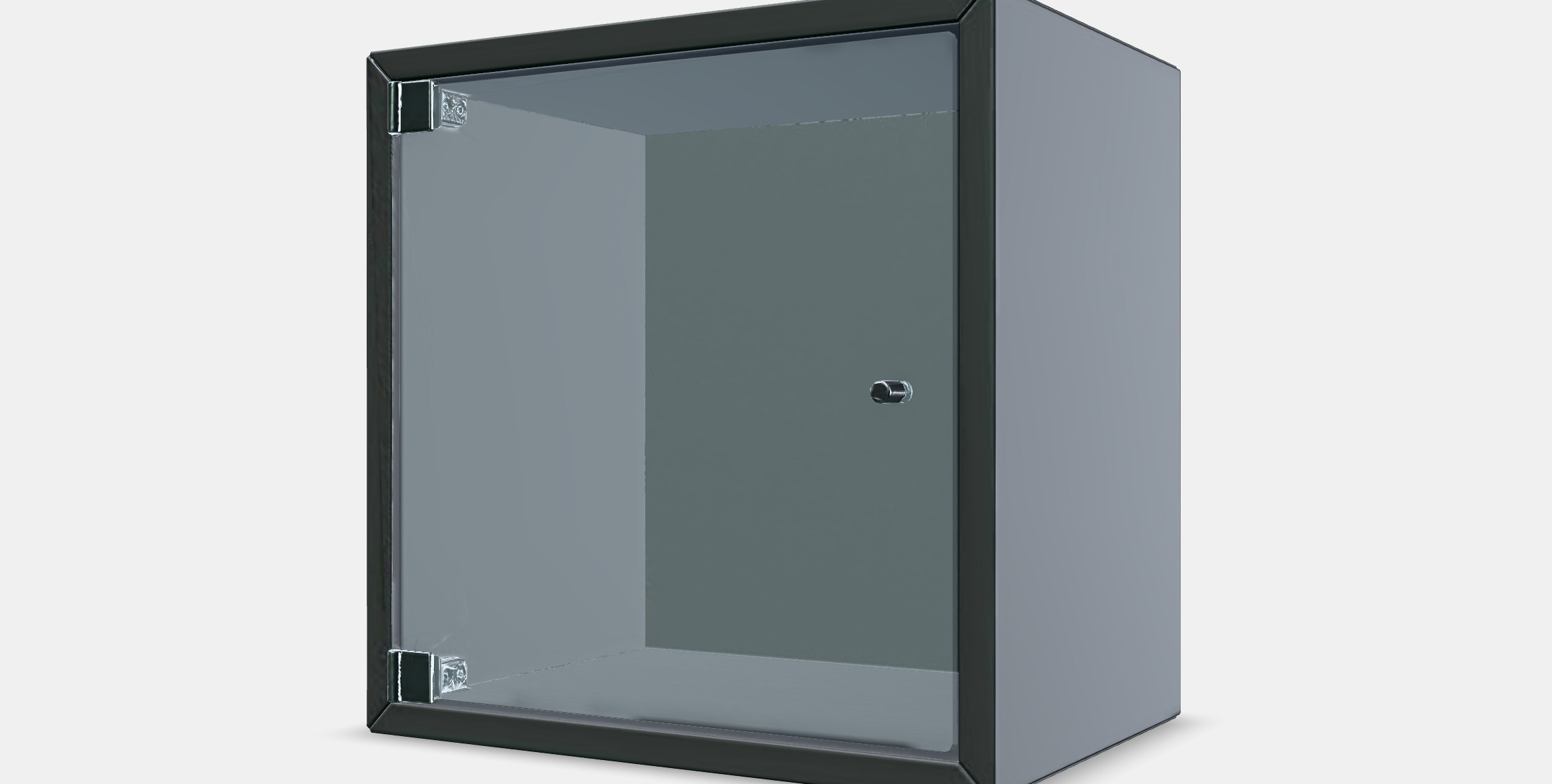 EKET Wall cabinet with glass door 2 Low-poly 3D model_12