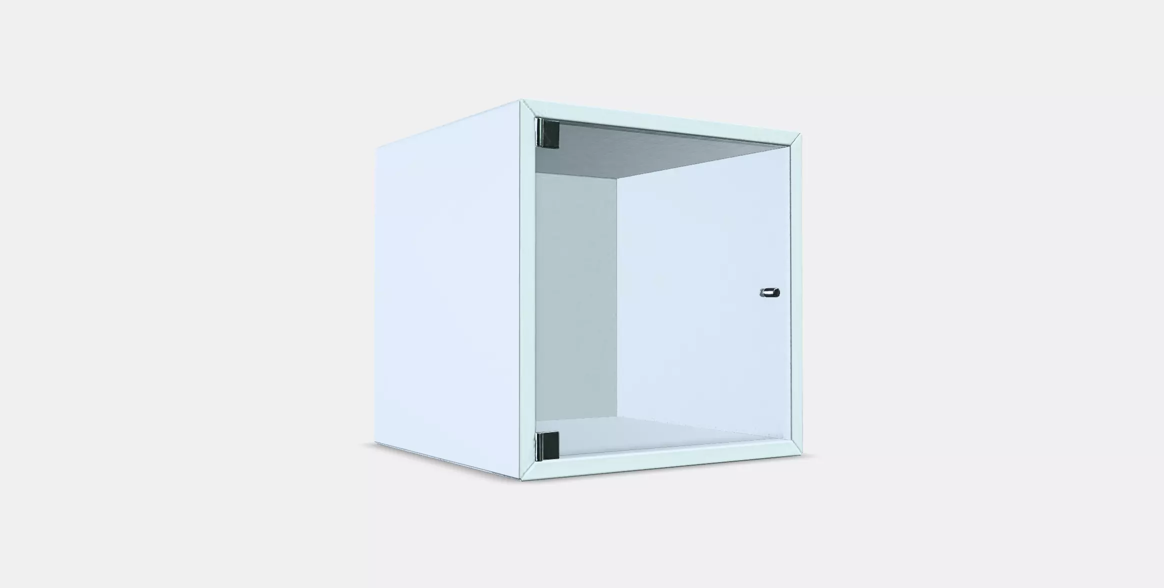 EKET Wall cabinet with glass door 3 Low-poly 3D model_0
