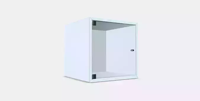 EKET Wall cabinet with glass door 3 Low-poly 3D model
