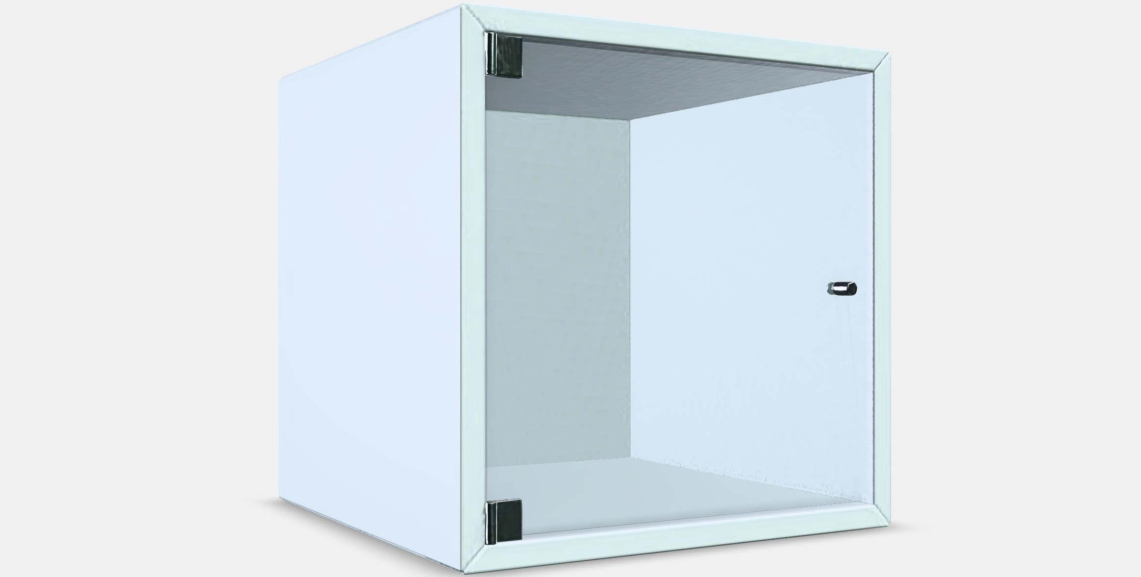EKET Wall cabinet with glass door 3 Low-poly 3D model_9