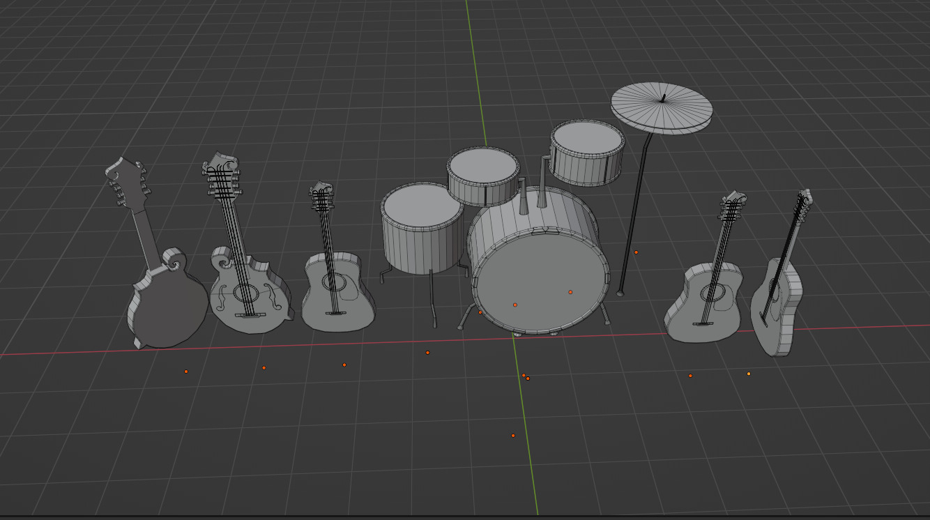 3d instrument Model Low-poly 3D model_4