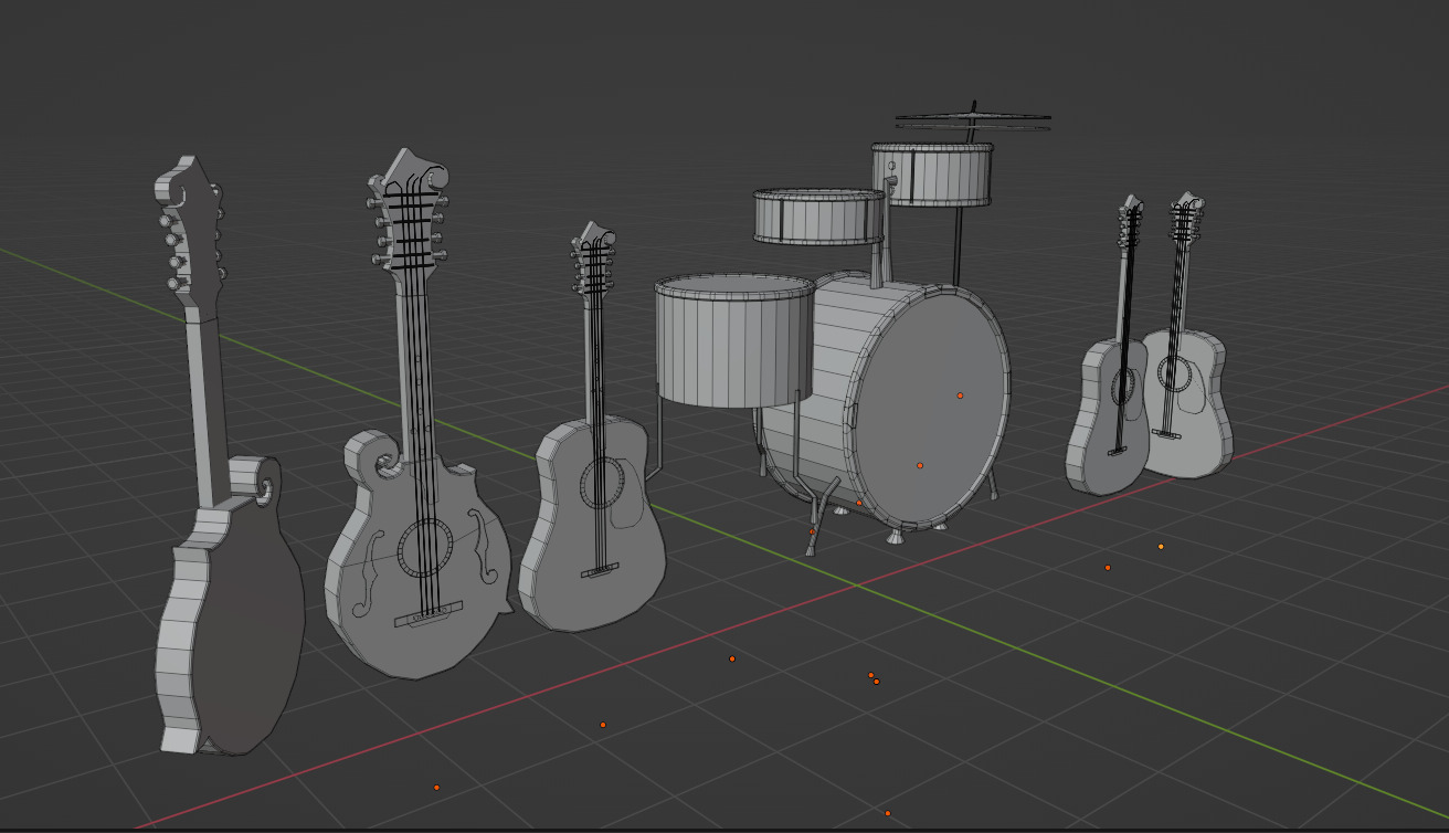 3d instrument Model Low-poly 3D model_1
