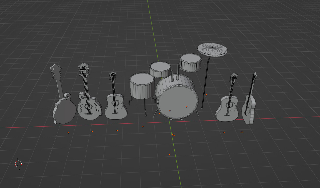 3d instrument Model Low-poly 3D model_3