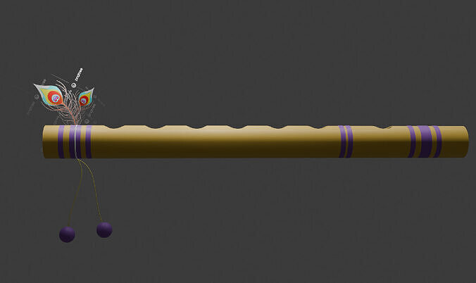 basuri flute 3D model