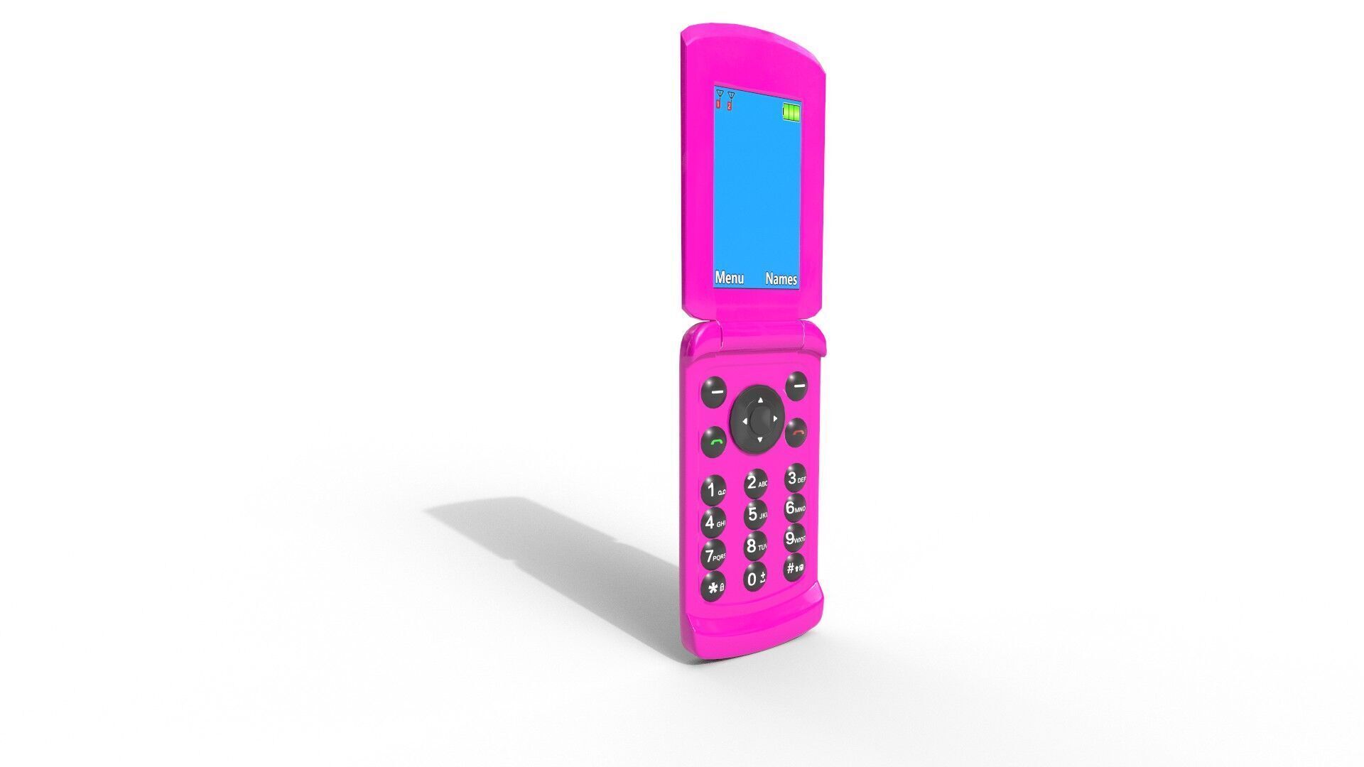 stylish flip cartoon mobile 3D model_4