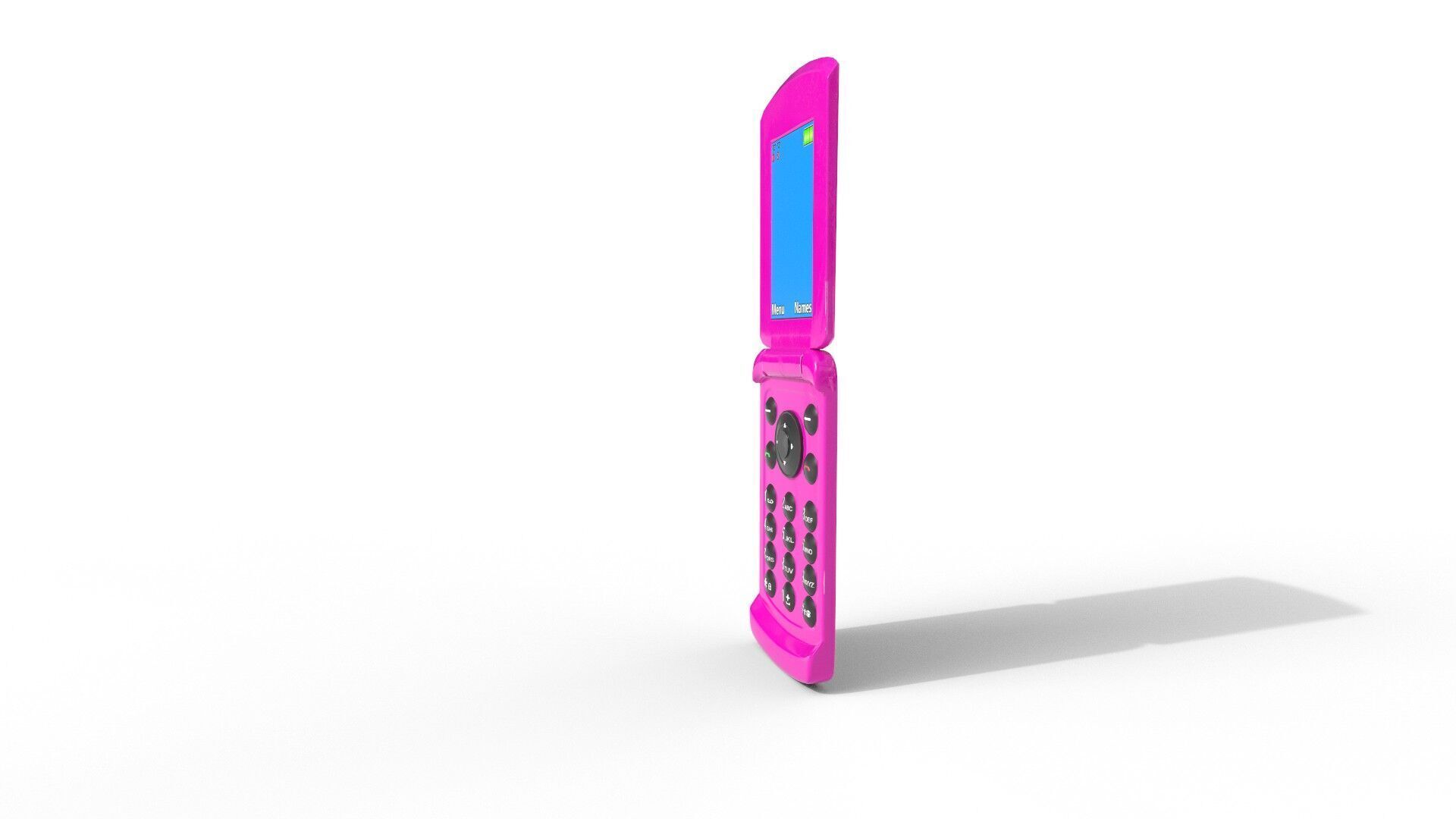 stylish flip cartoon mobile 3D model_2