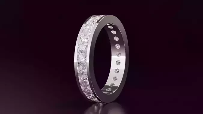 round cut eternity ring 54EU SIZE