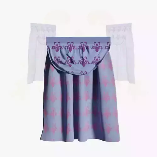 Deco Curtains Baroque Flower R2 Hig