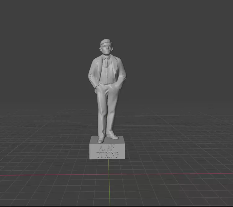 Alan Turing 3D print model_0