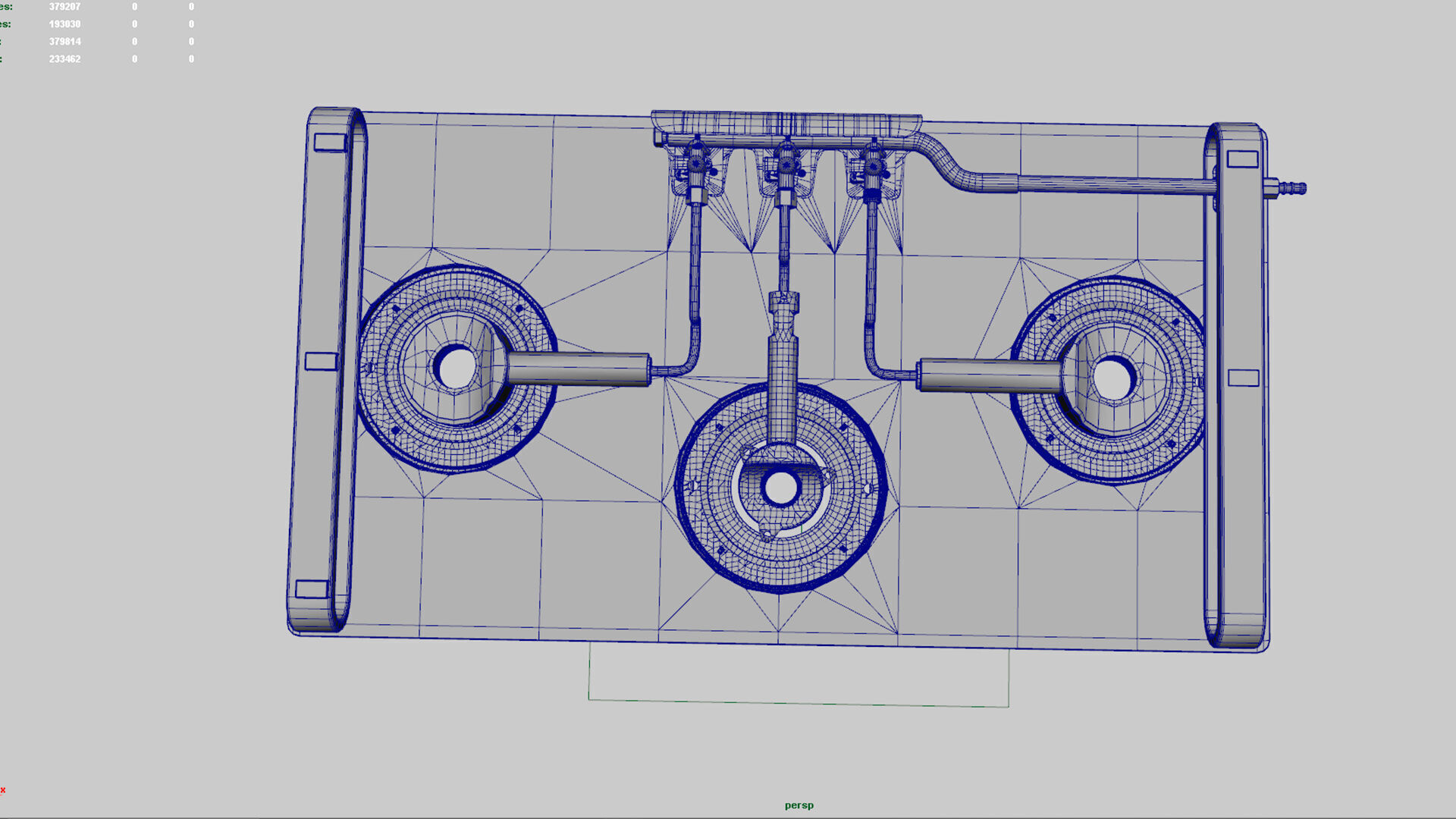 india Burner Gas Stove 3D model_9