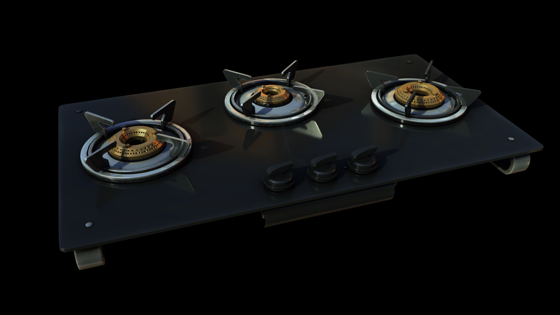 india Burner Gas Stove 3D model_2