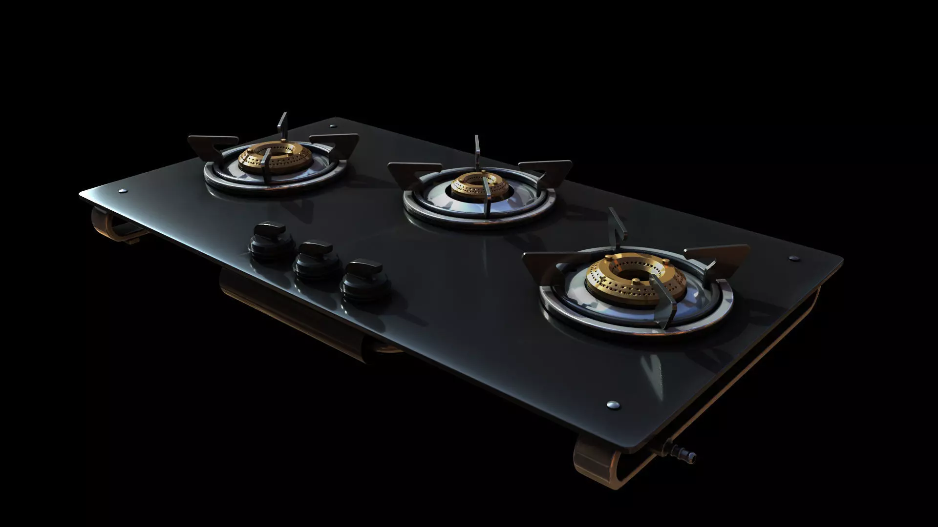 india Burner Gas Stove 3D model_0