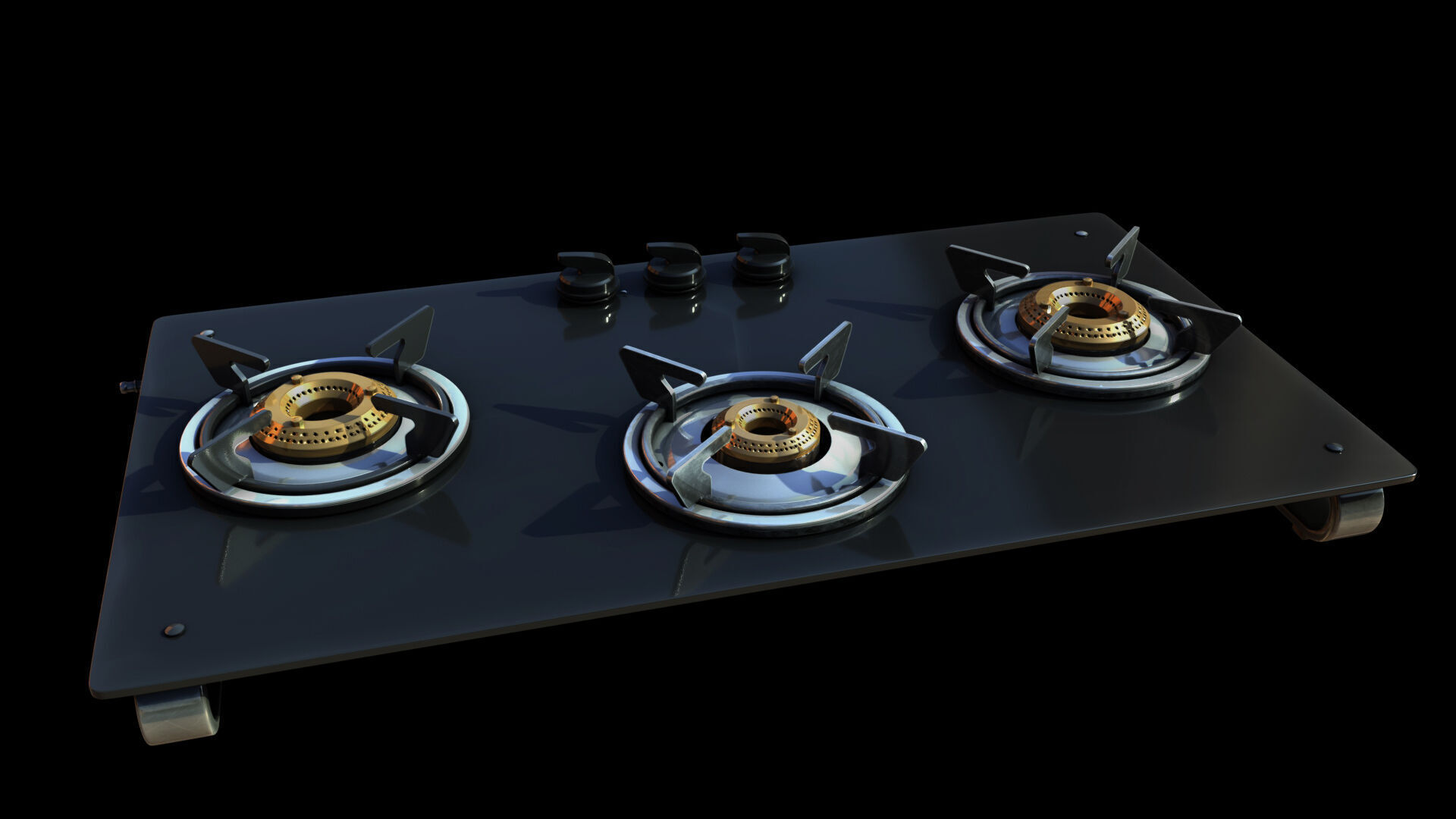 india Burner Gas Stove 3D model_1