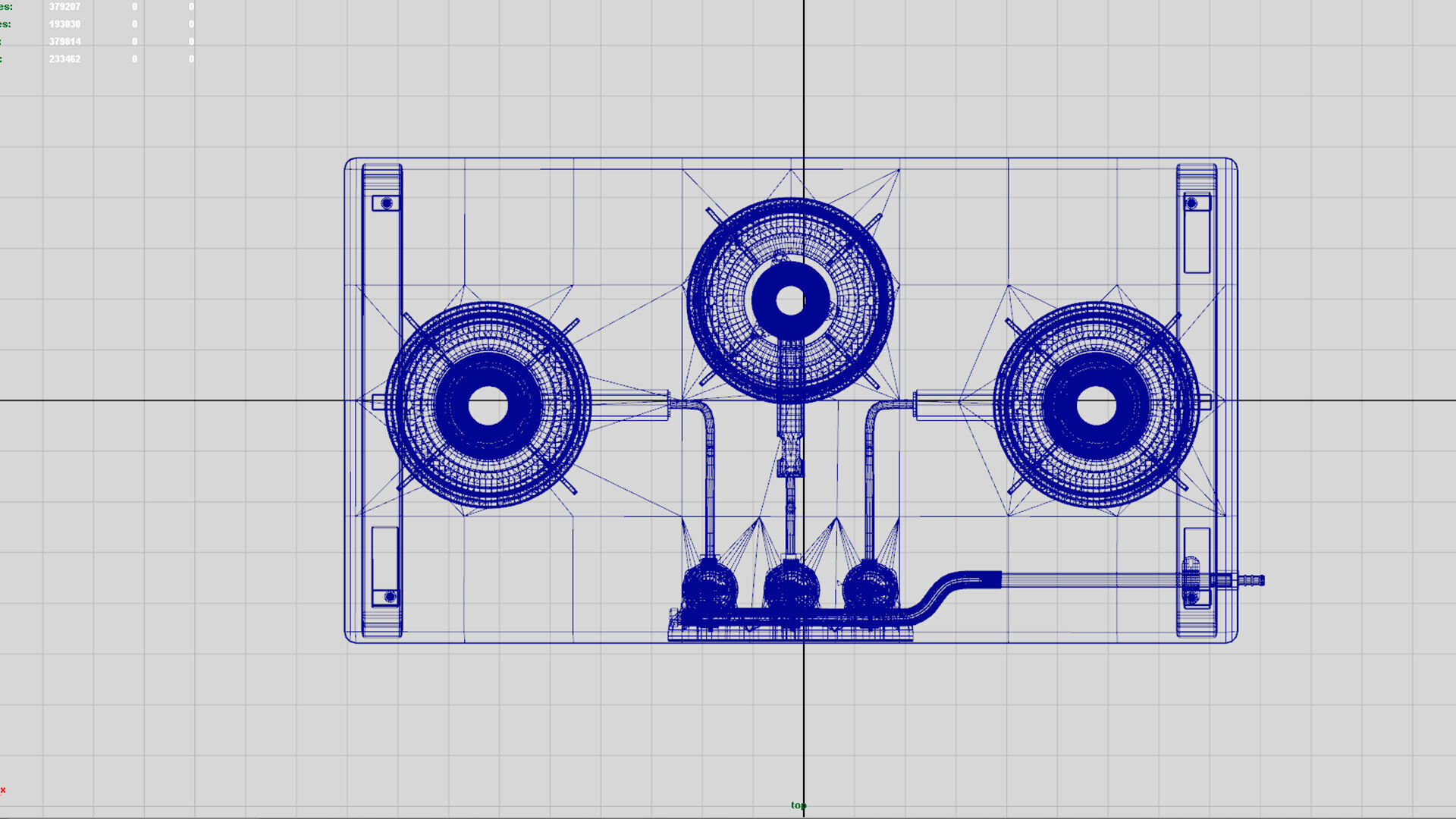 india Burner Gas Stove 3D model_8