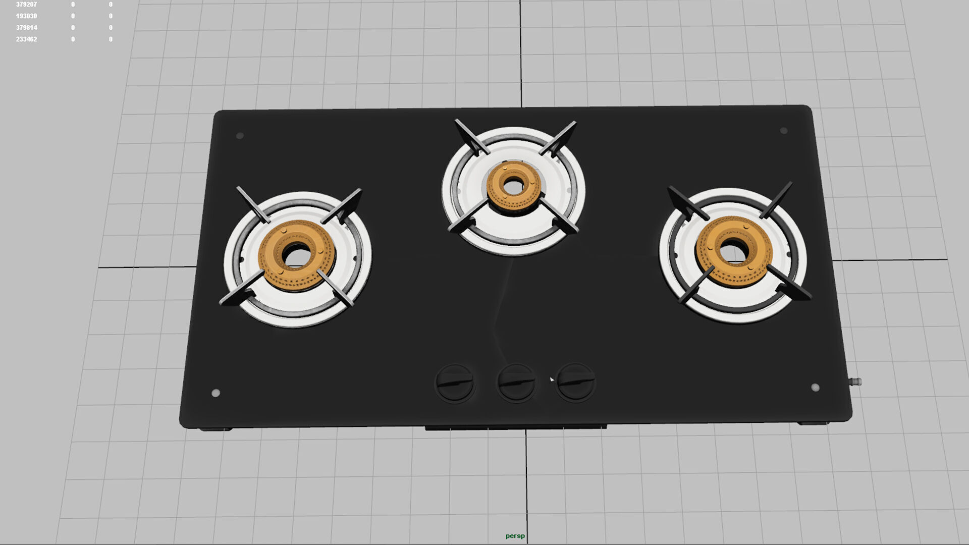 india Burner Gas Stove 3D model_7