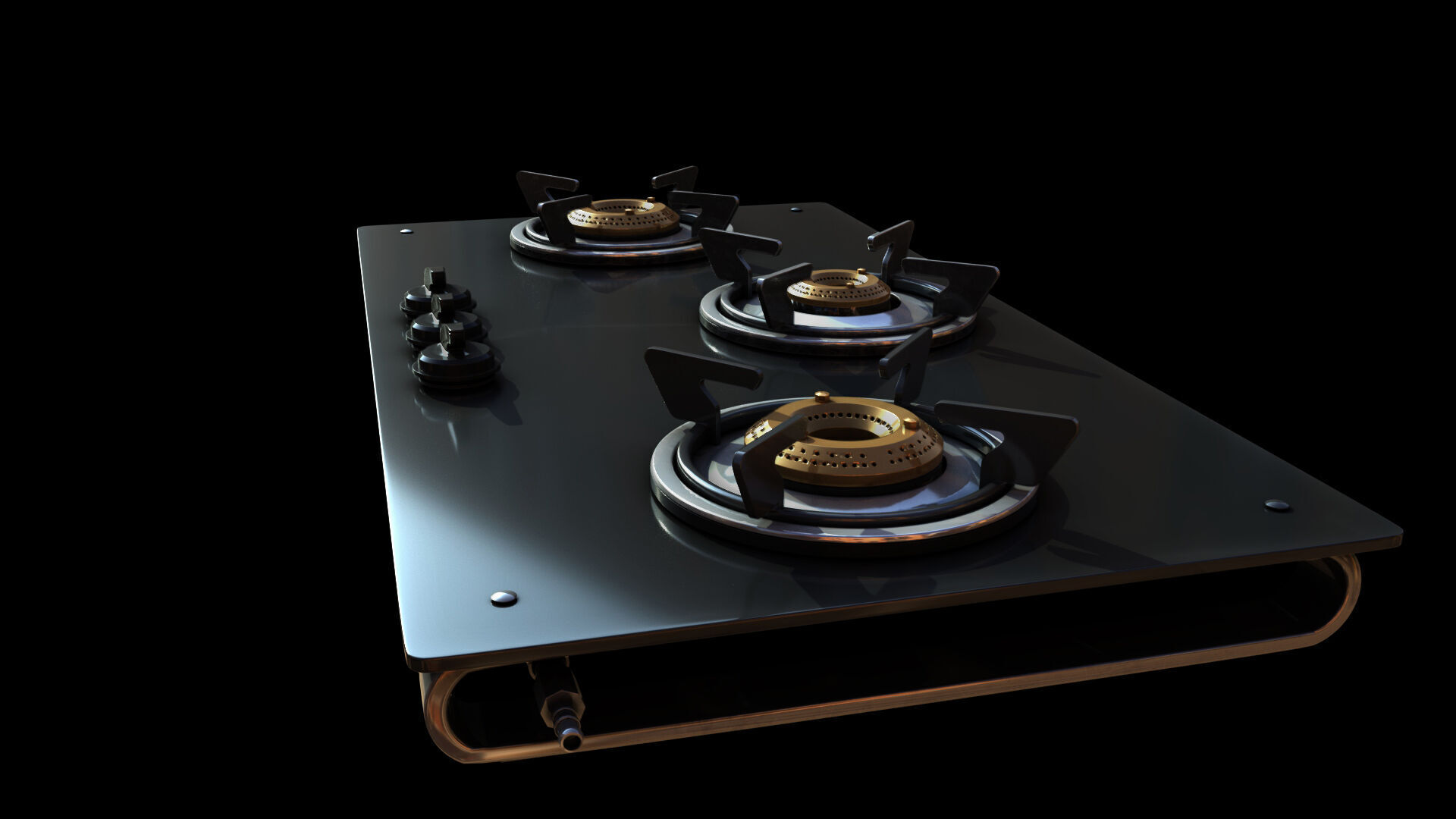 india Burner Gas Stove 3D model_4