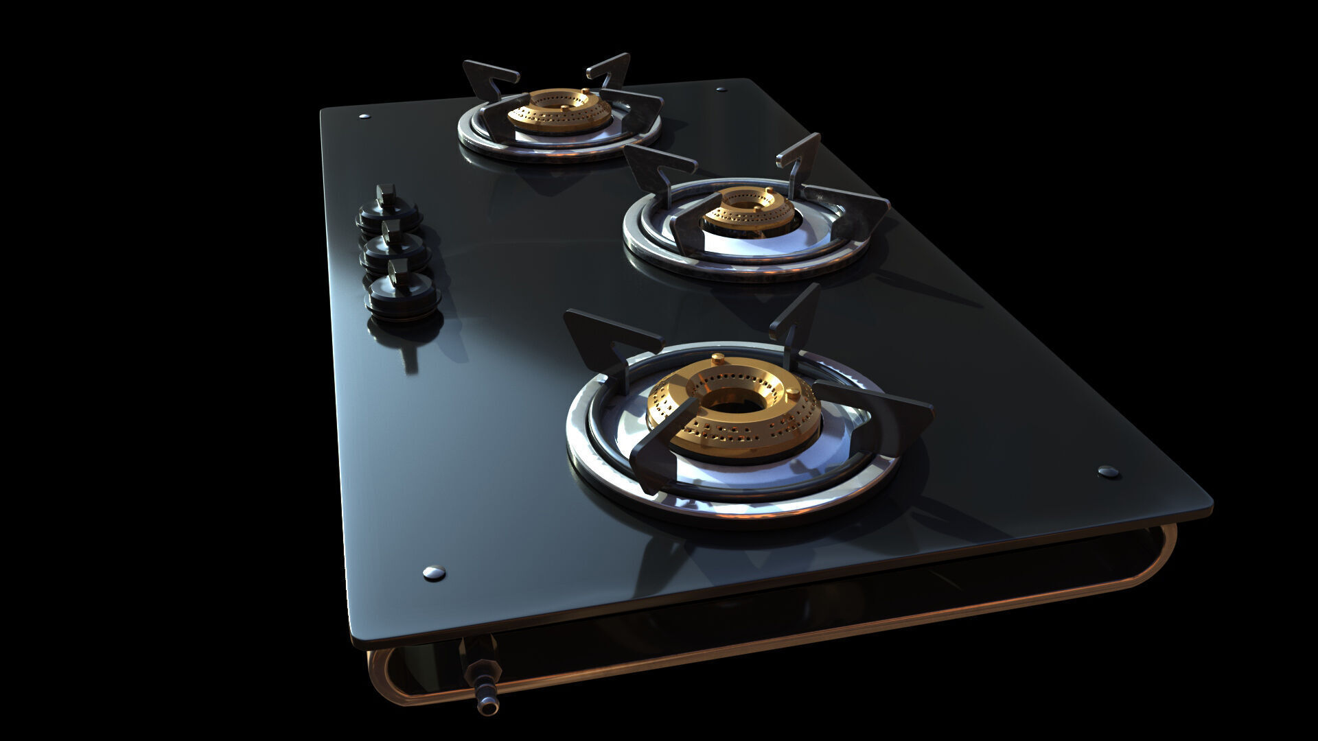 india Burner Gas Stove 3D model_5