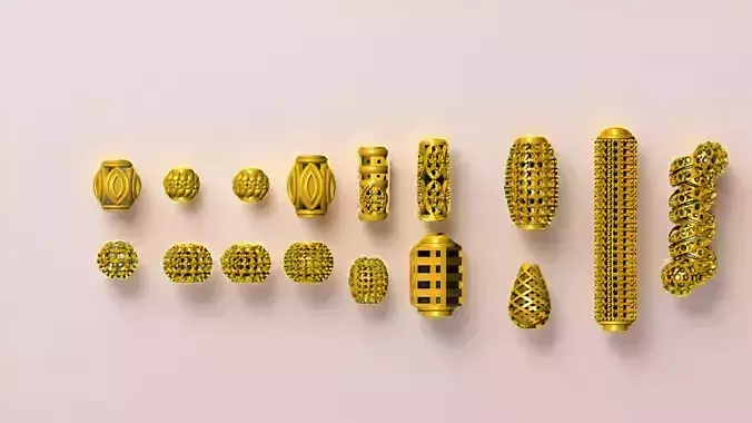 Golden Beads Set Combo 3D print model