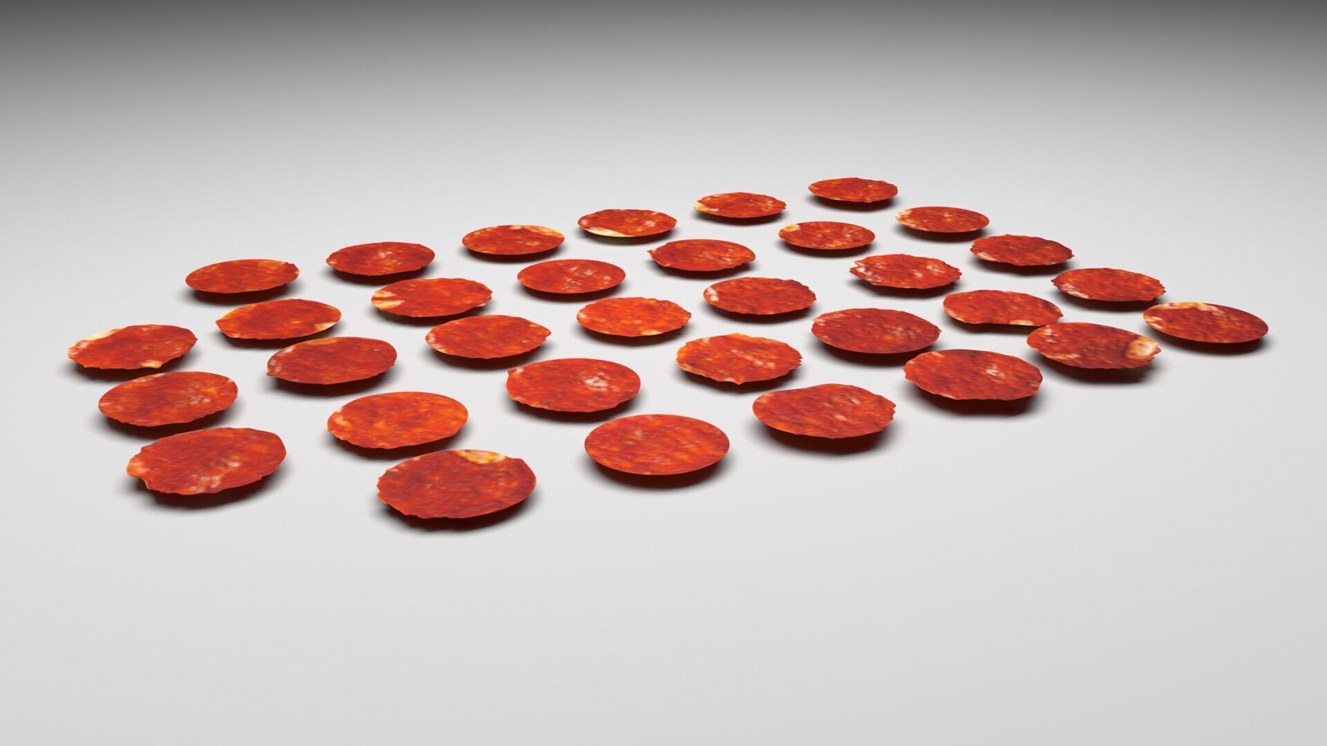 Sliced Mini Pepperonis Set 3D model_2