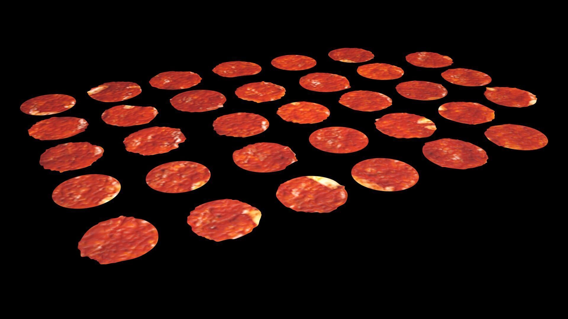 Sliced Mini Pepperonis Set 3D model_6