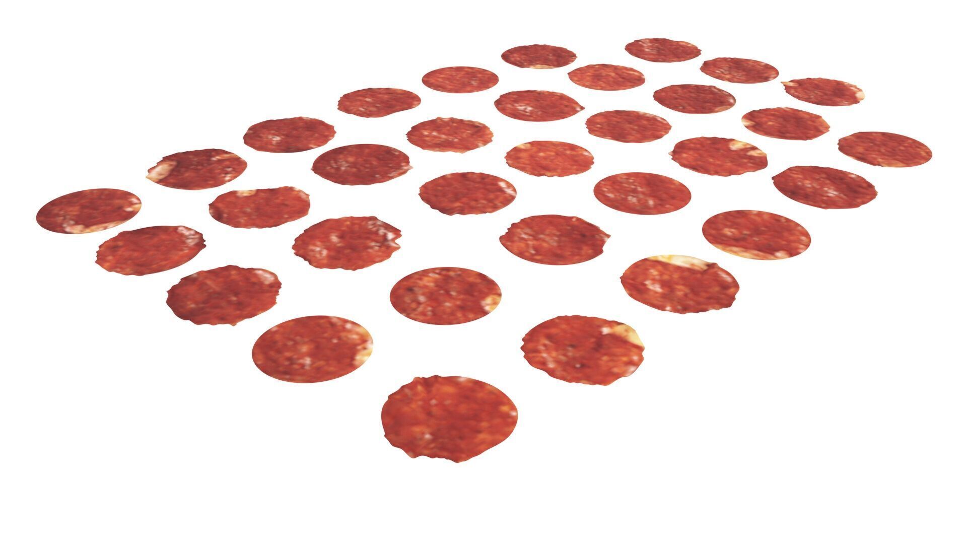 Sliced Mini Pepperonis Set 3D model_12