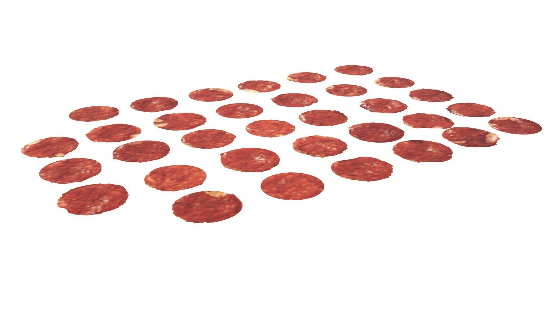 Sliced Mini Pepperonis Set 3D model_9