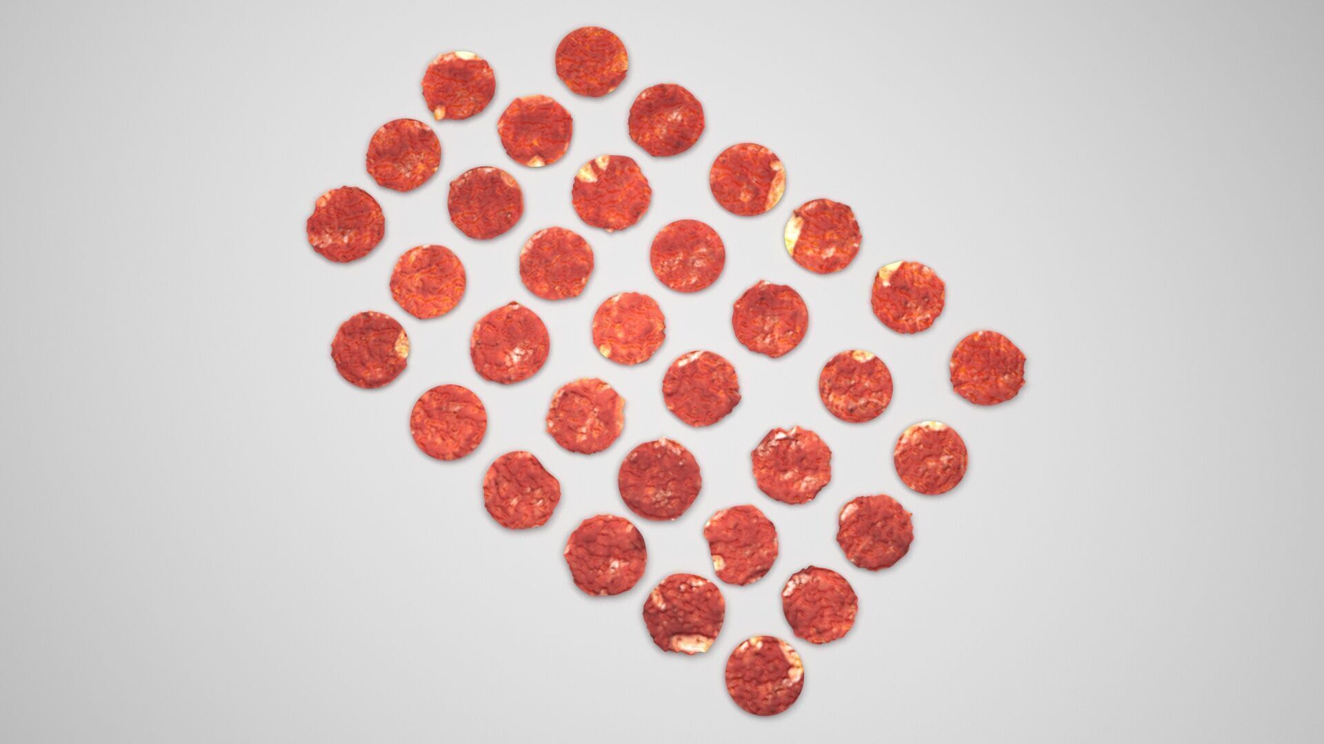 Sliced Mini Pepperonis Set 3D model_3