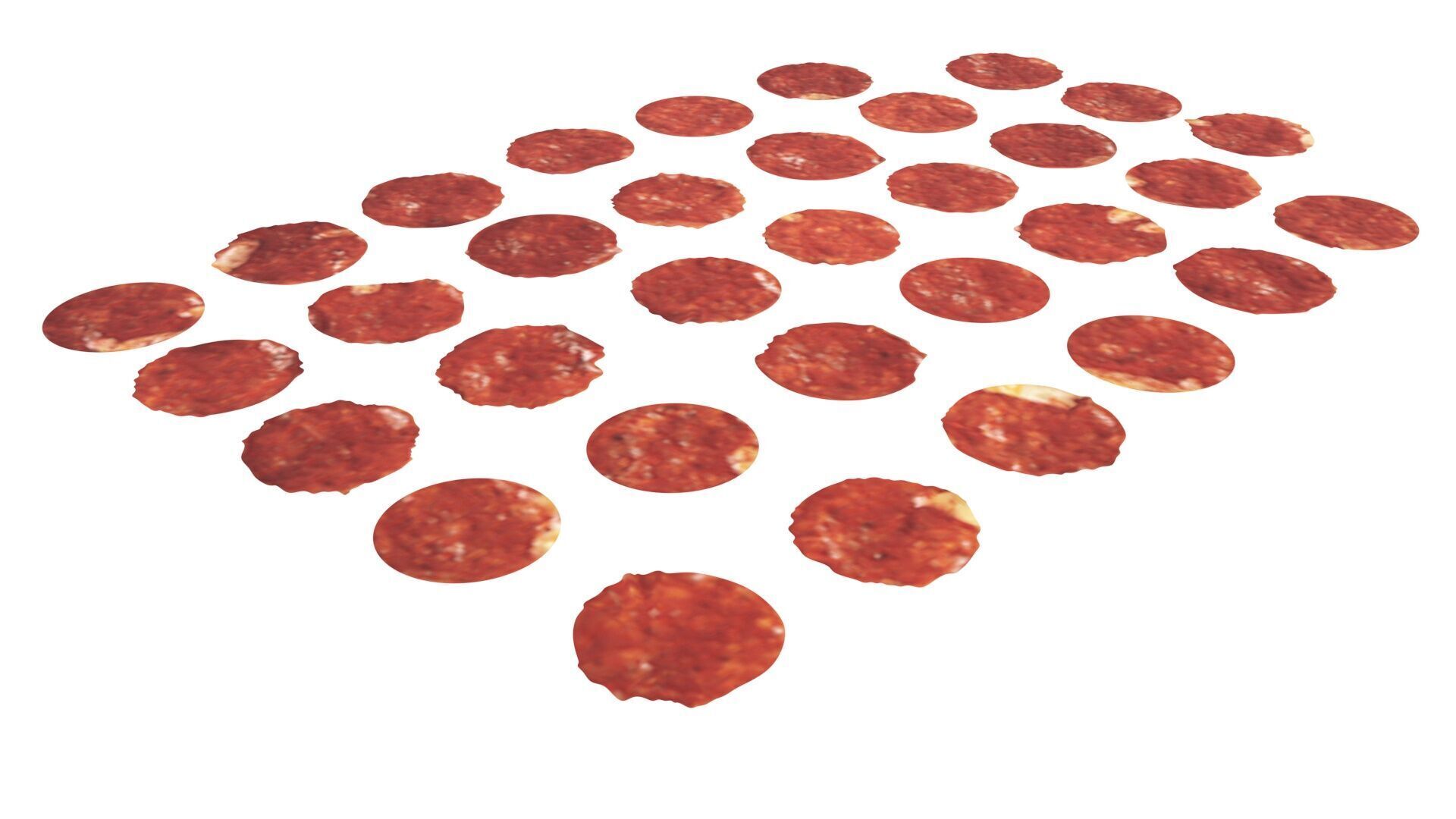 Sliced Mini Pepperonis Set 3D model_7