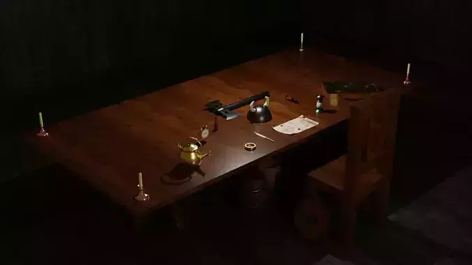 18 Low-Poly Vintage And Antique Props Pack Game Ready 3D Low-poly 3D model