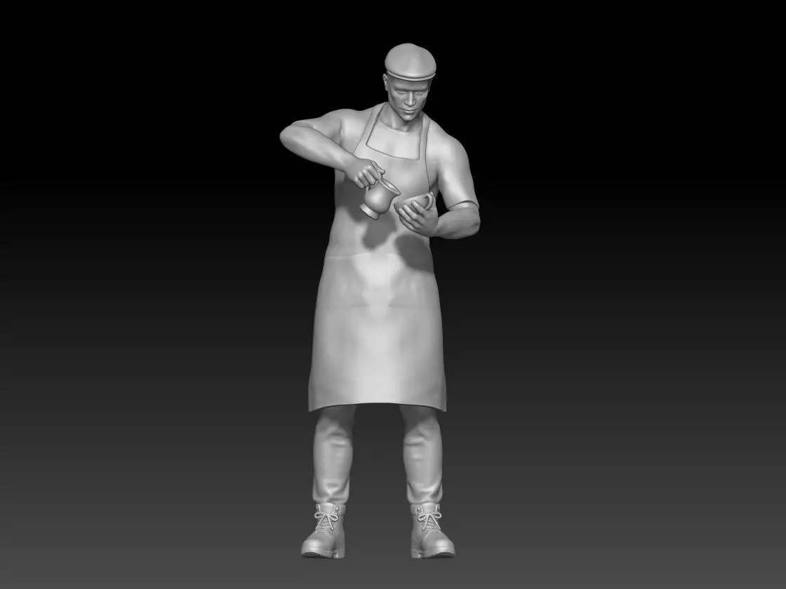 coffee shop boy 3 3D print model_0