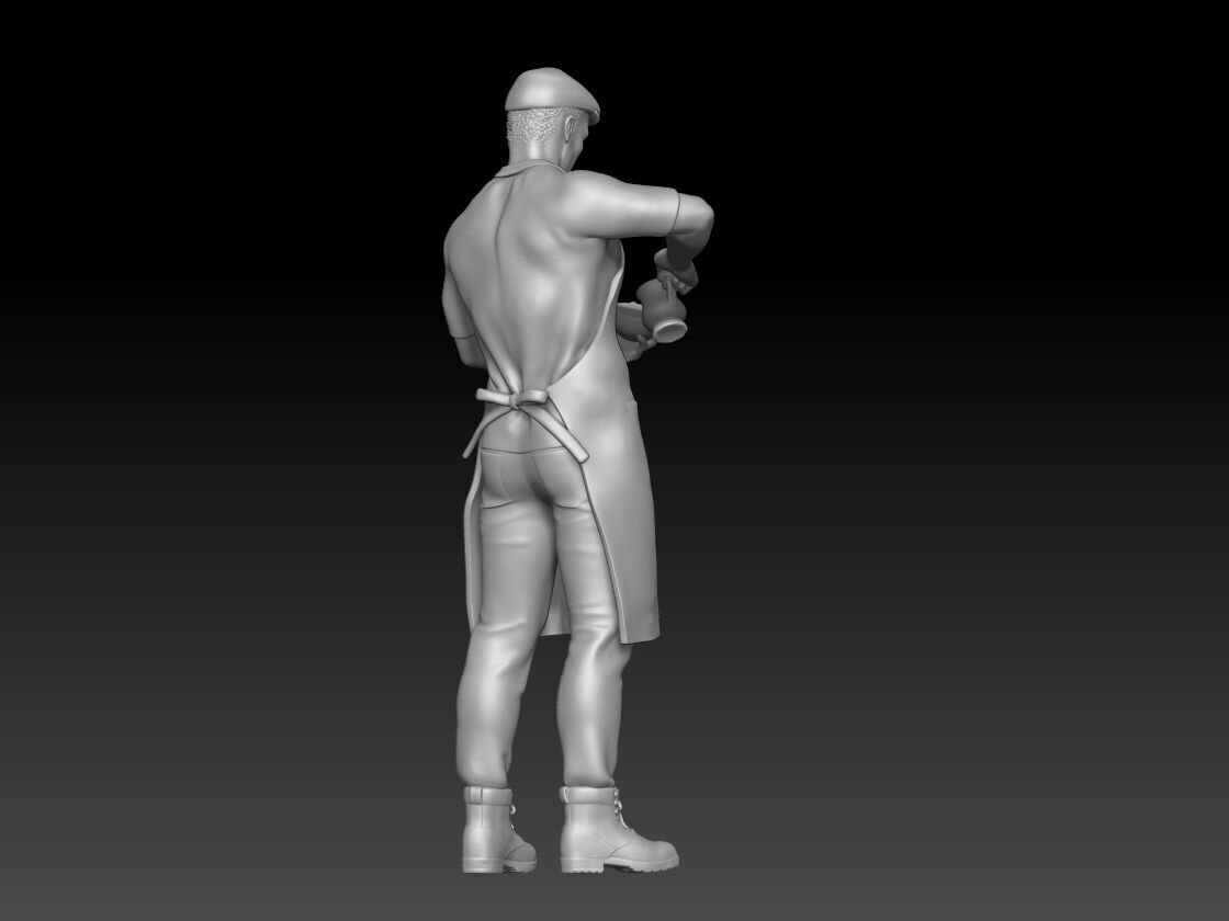 coffee shop boy 3 3D print model_2