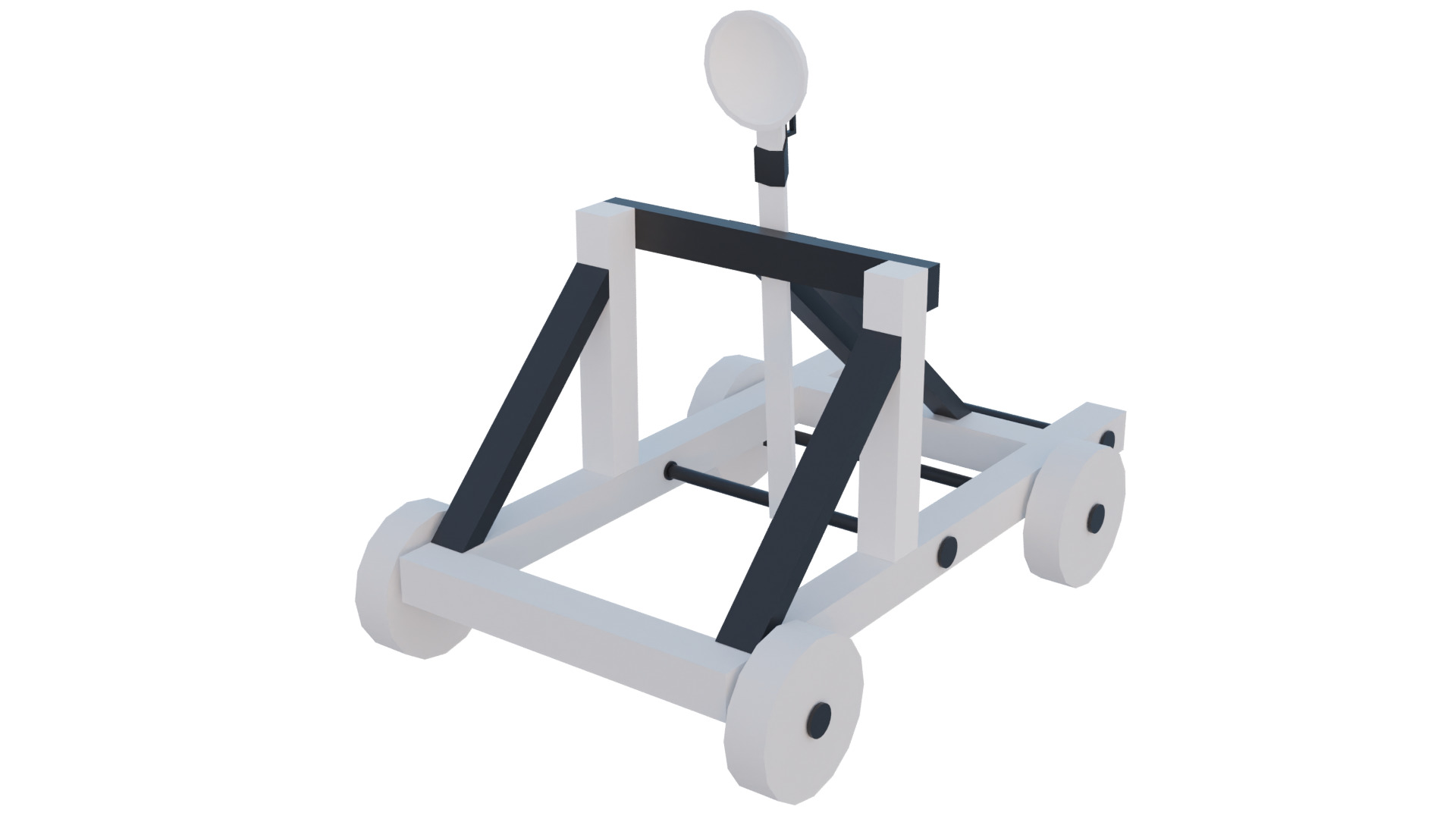 Lowpoly Base Siege Weapons Low-poly 3D model_16