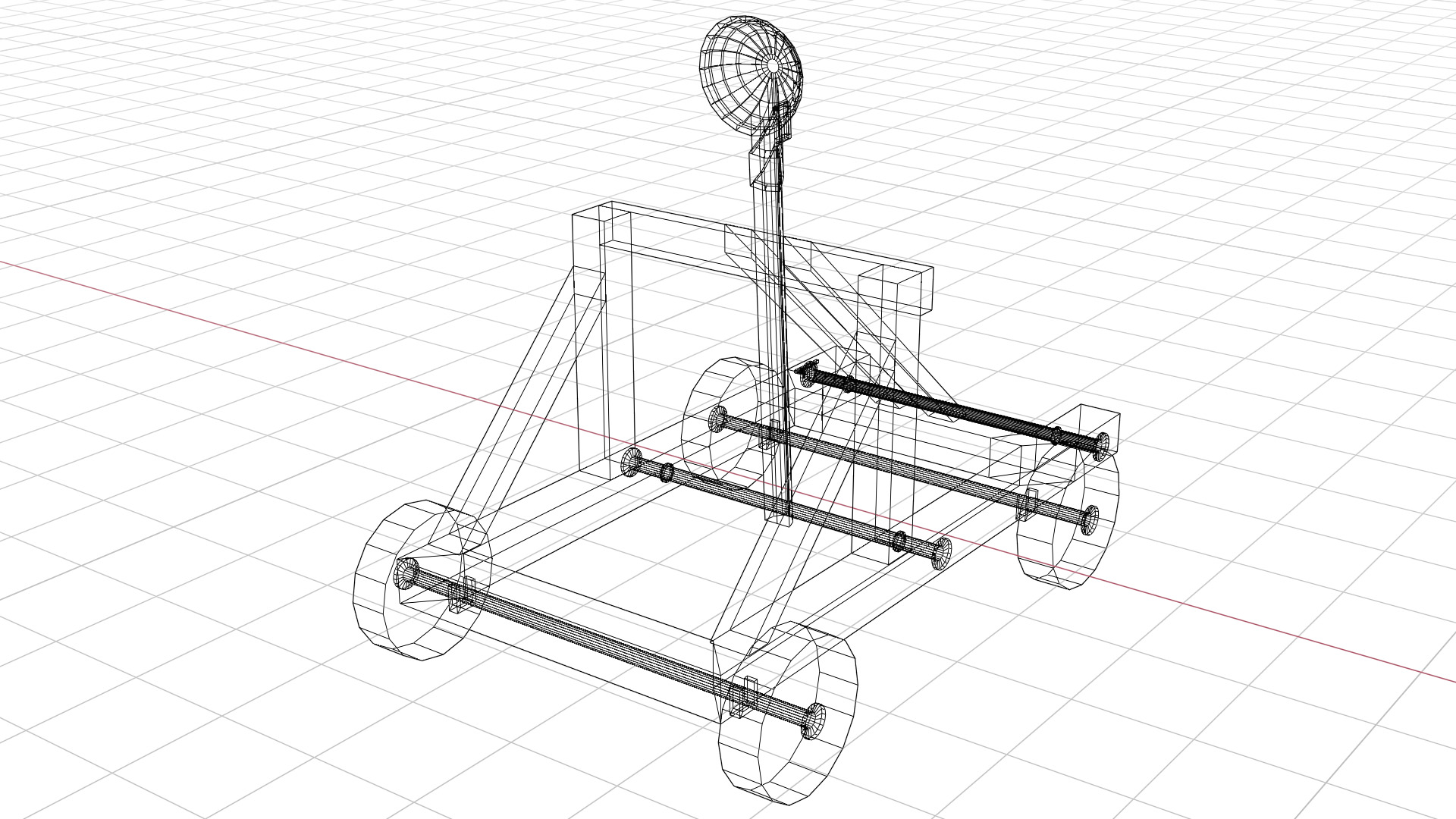 Lowpoly Base Siege Weapons Low-poly 3D model_19