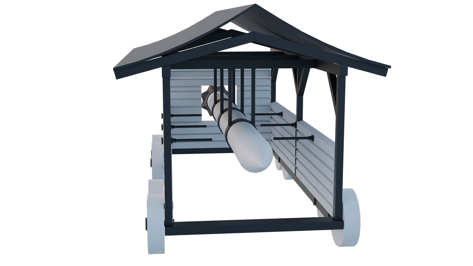 Lowpoly Base Siege Weapons Low-poly 3D model_4