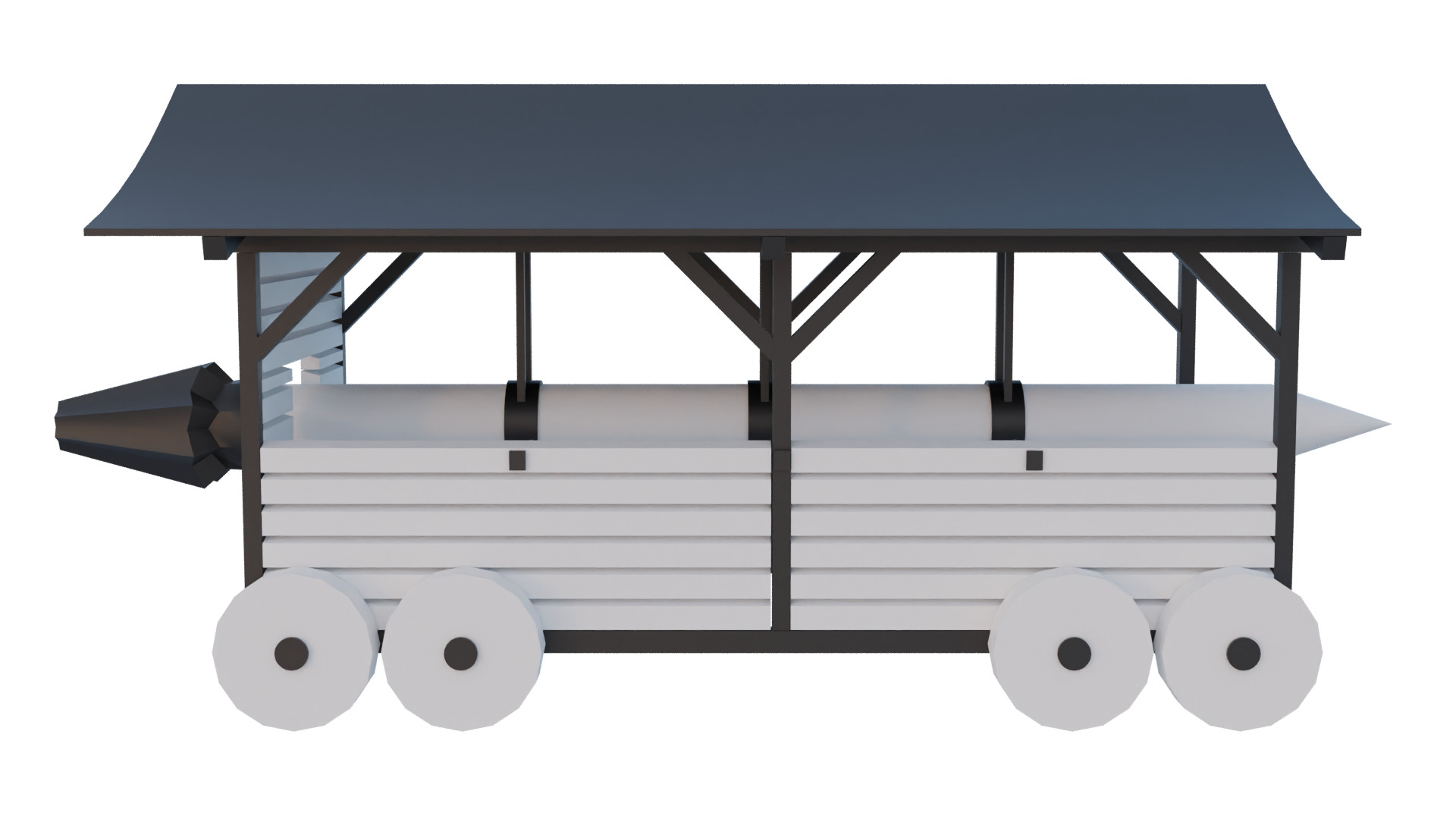 Lowpoly Base Siege Weapons Low-poly 3D model_2