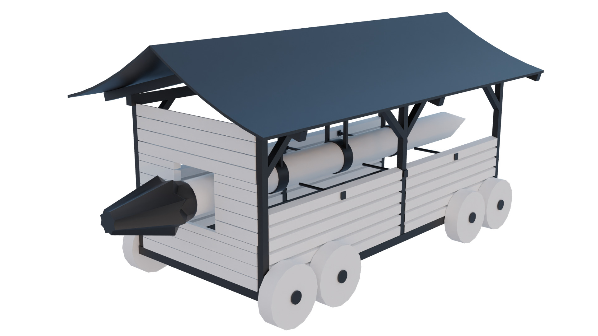 Lowpoly Base Siege Weapons Low-poly 3D model_1