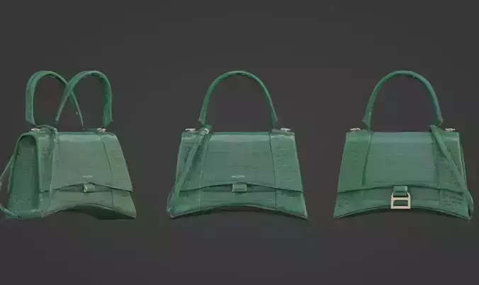 Emerald Elegance Bag High-Quality 3D Model 3D print model