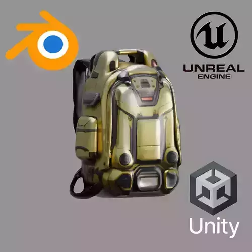 Stylized Backpack BP25 Low-poly 3D model