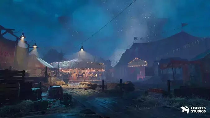 The Carnival Environment Low-poly 3D model