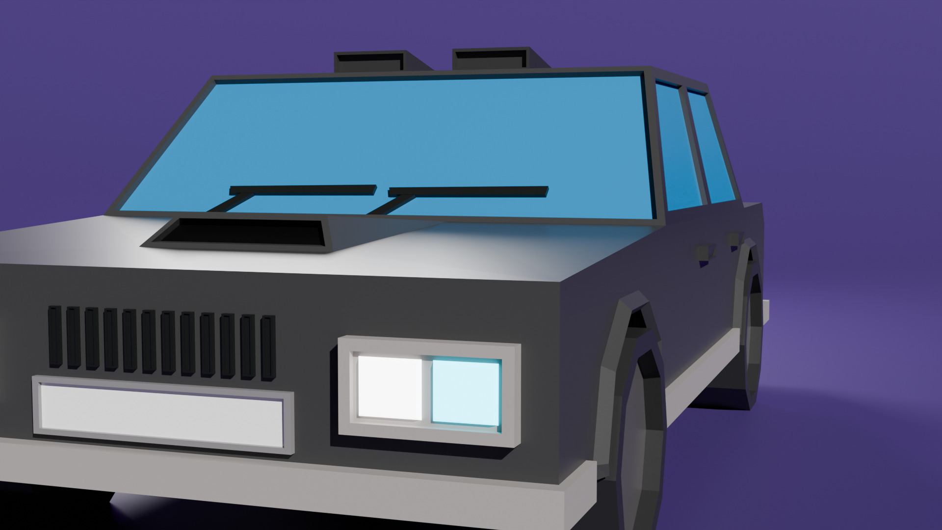 Car model for games Low-poly 3D model_17