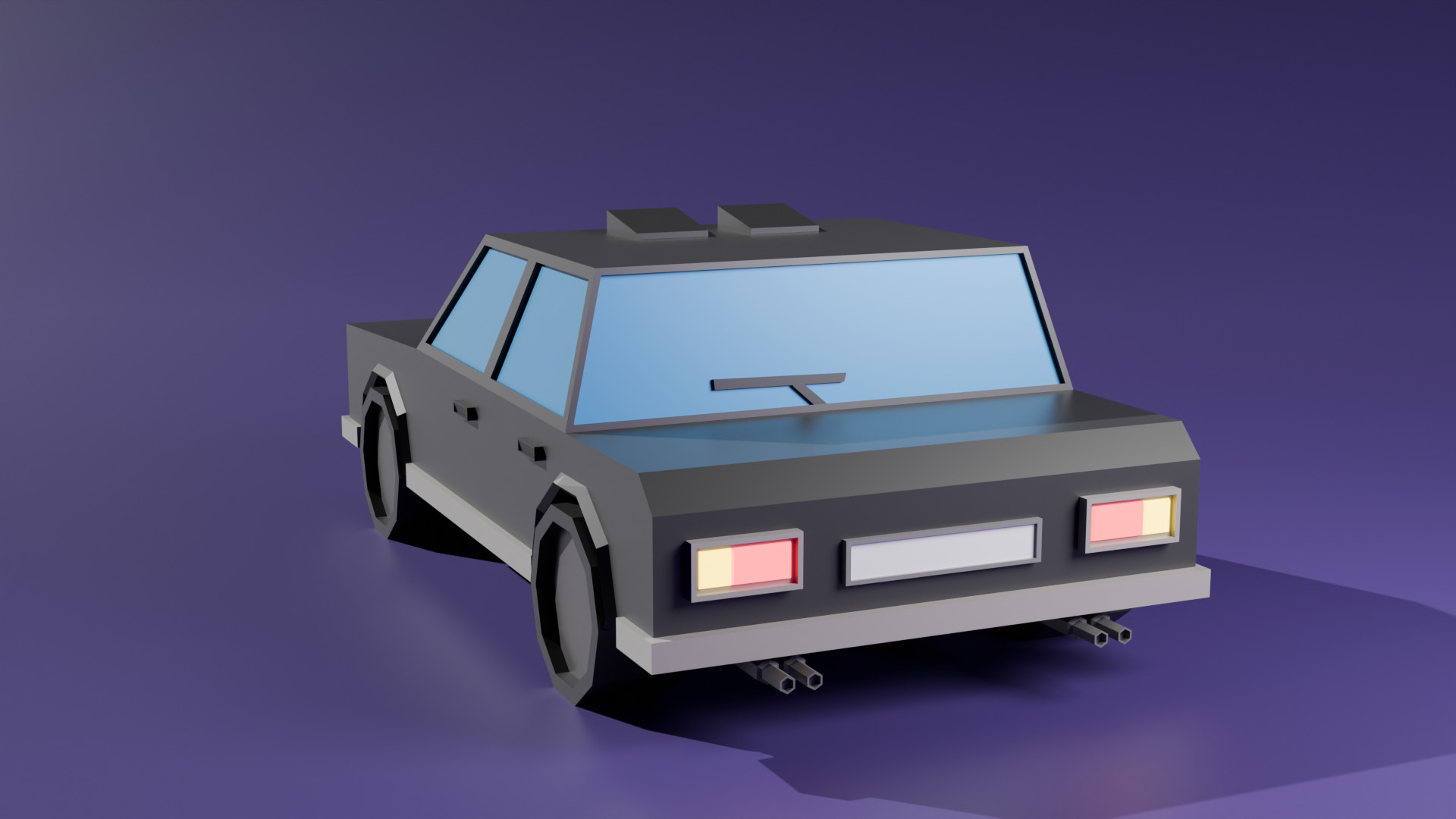 Car model for games Low-poly 3D model_11